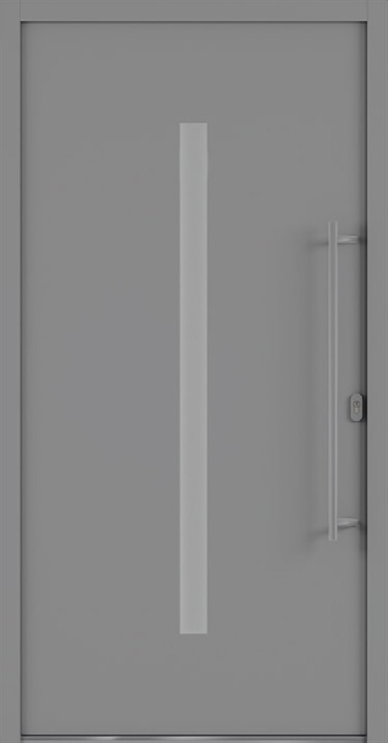 Novoferm NovoPorta Home Haustür in Grau mit Glasstreifen