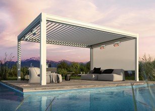 weinor Artares Lamellendach über einem Pool